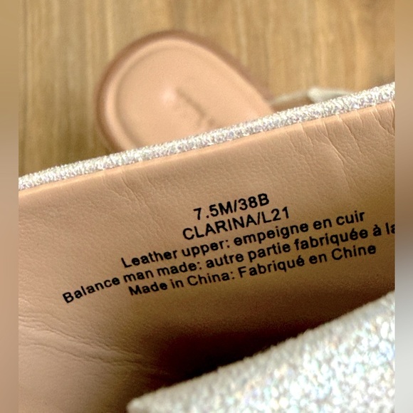 KARL LAGERFELD Women's Carita Iridescent Wedge Sandal Platform Size 7.5M - LNC - Picture 7 of 9